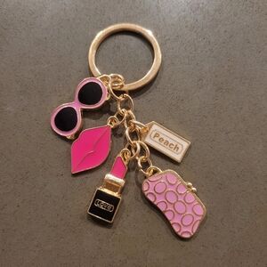 NWT gold/pink keychain